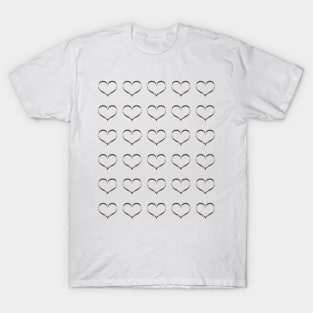 Gold Heart Love T-Shirt